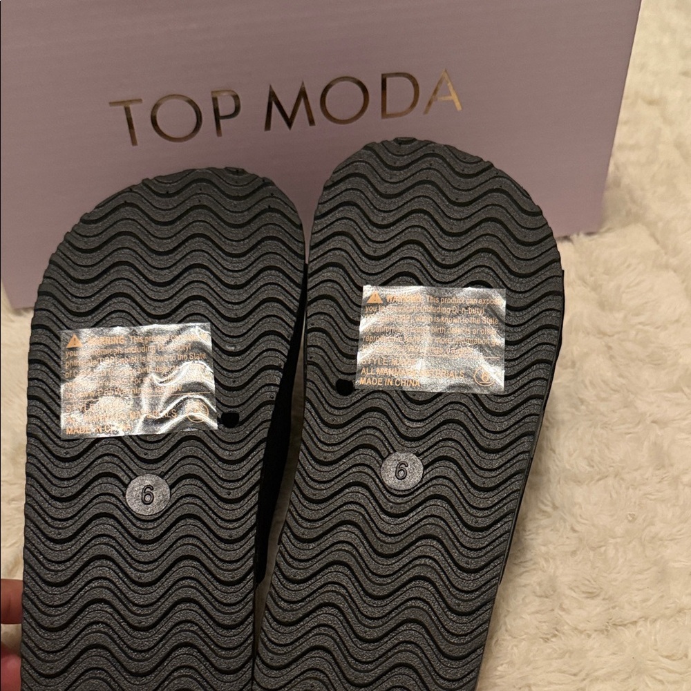 TOP Moda Black Nubuck Footwear - Picture 4 of 5